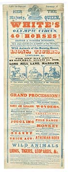Poster for Whites Circus Aug 1 1846 Long Mill Lane | Margate History